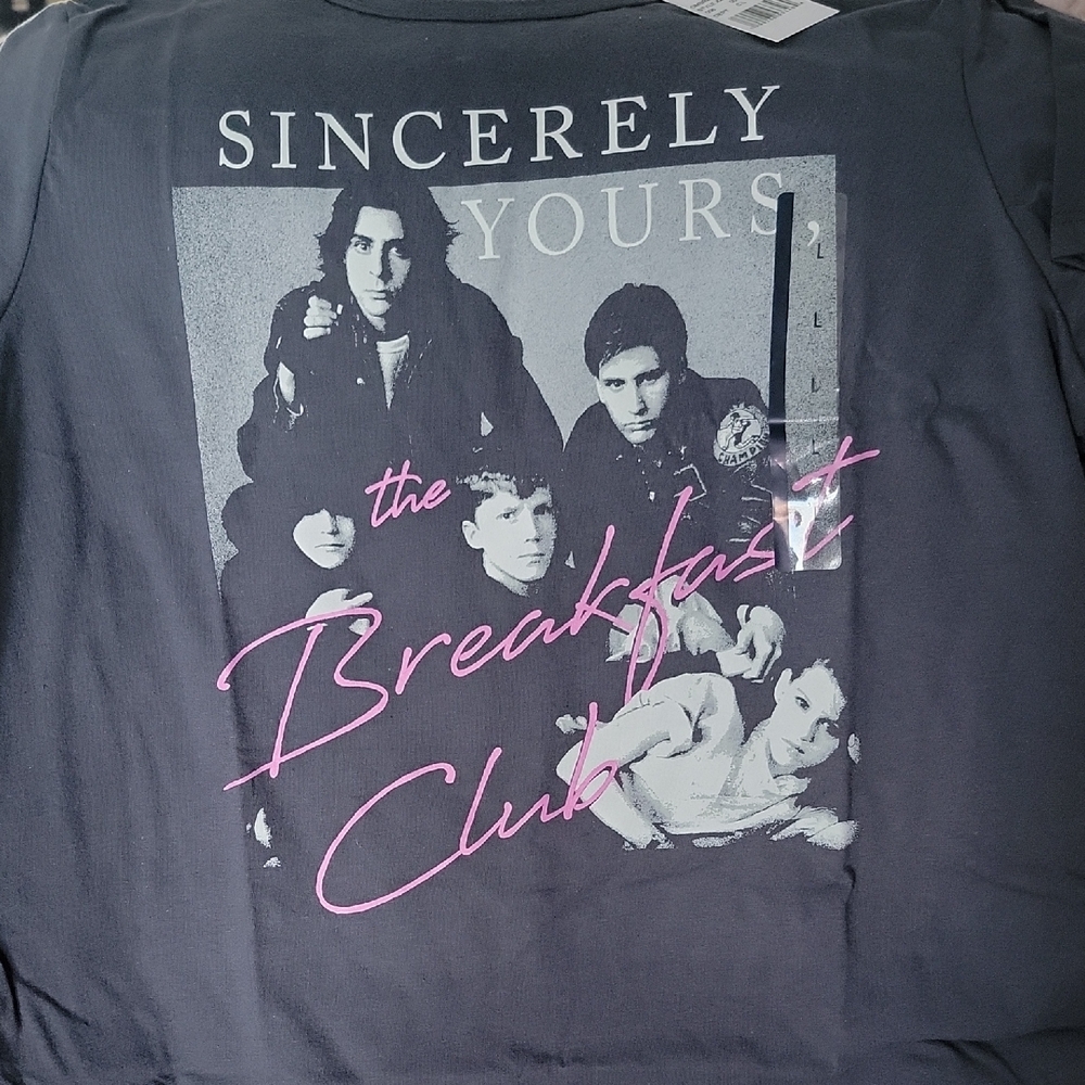 Nwt Hybrid Apparel Breakfast Club Black Graphic Tee